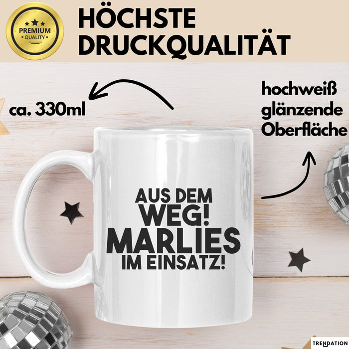 Marlies Tasse Aus Dem Weg! Marlies Im Einsatz! Geschenk
