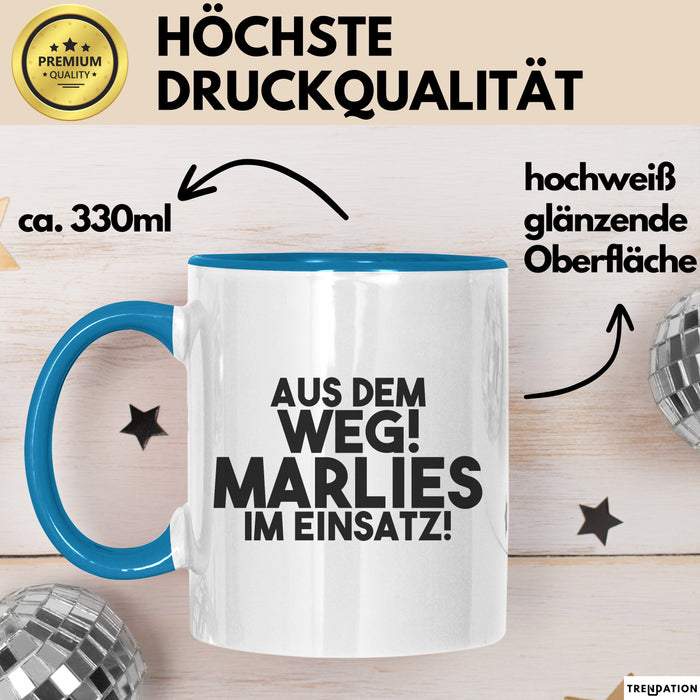 Marlies Tasse Aus Dem Weg! Marlies Im Einsatz! Geschenk