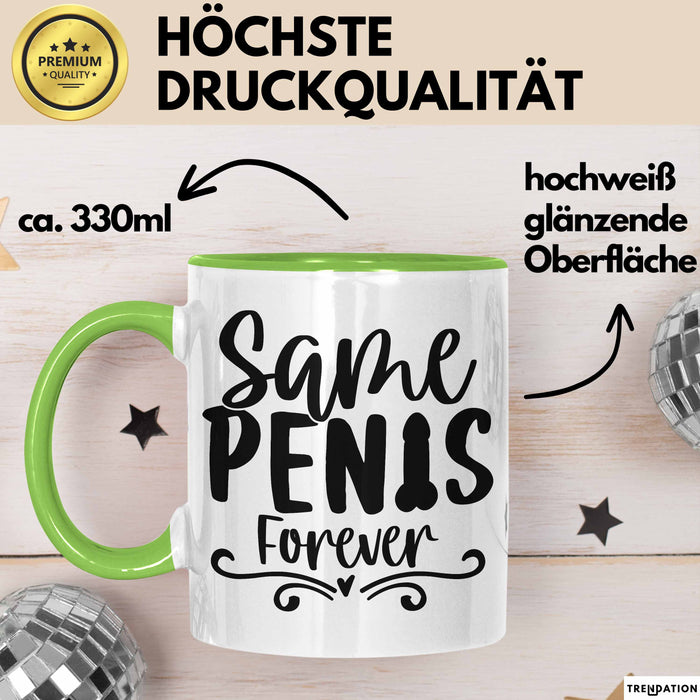 Verheirattet Tasse Geschenk Same Penis Forever Geschenk Braut Grün Trendation