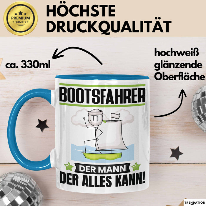 Bootsfahrer Tasse Geschenk für Bootsfahrer Der Mann Der Alles Kann Geschenkidee zum Geburtstag Blau Trendation