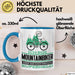 Mountainbiker Geschenk Tasse Ich Bin Mountainbiker Aber Sag Doch Einfach Superheld Lustige Geschenkdiee für Mountainbiker Kaffee-Becher Blau Trendation
