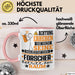 Forscher Geschenk Tasse Lustiger Spruch Erheben Sie Sich Der Forscher Betritt den Raum Rosa Trendation