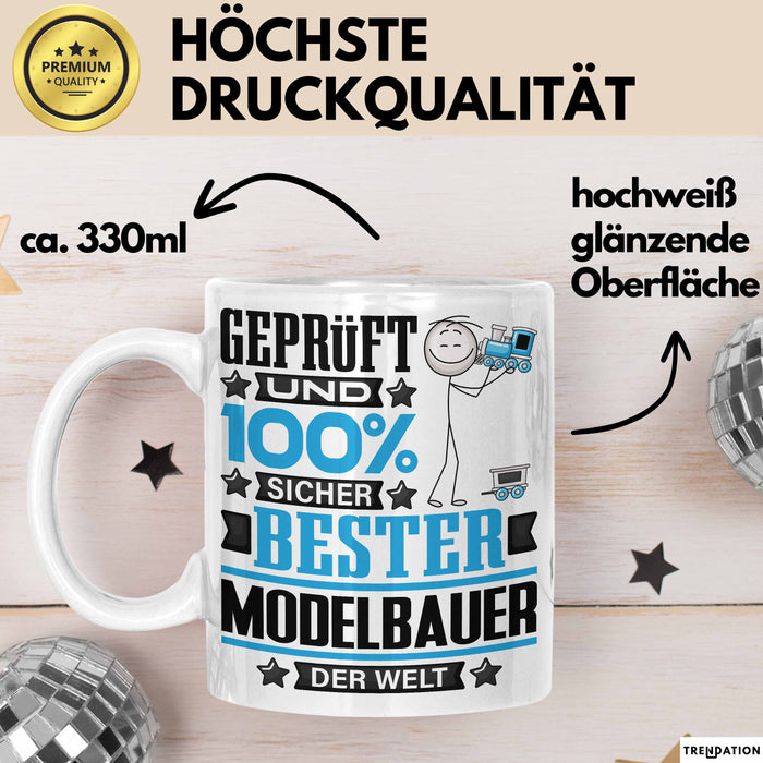 Modelbauer Geschenk Lustiger Spruch für Modelbauer Geschenkidee Bester Modelbauer Der Welt Weiß Trendation