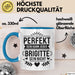 Brigitte Tasse Geschenk Perfekt Sein Kann Jeder Geschenkidee Geburtstag Blau Trendation