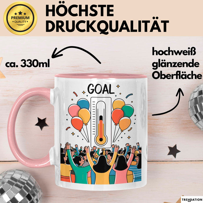 Fundraiser Tasse Geschenk Lustige Geschenkidee Spruch Für Spenden Champions Rosa Trendation