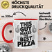 Pizzabäcker Tasse Geschenk Macht die beste Pizza Koch Spruch Rot Trendation