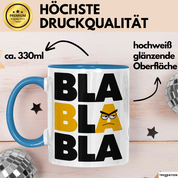 Sarkasmus Tasse Geschenkidee Bla Sarkastischer Humor Blau Trendation