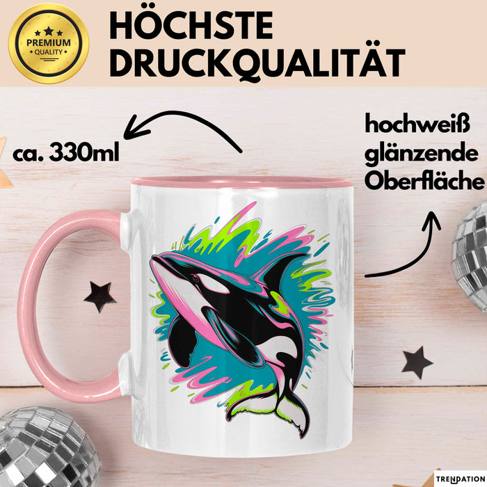 Wal Tier Tasse Geschenk Lustige Geschenkidee Spruch Rosa Trendation