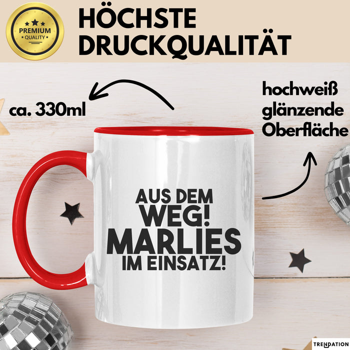 Marlies Tasse Aus Dem Weg! Marlies Im Einsatz! Geschenk