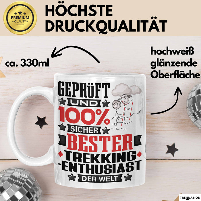 Trekking-Enthusiast Geschenk Lustiger Spruch für Trekking-Enthusiast Geschenkidee Bester Trekking-Enthusiast Der Welt Weiß Trendation