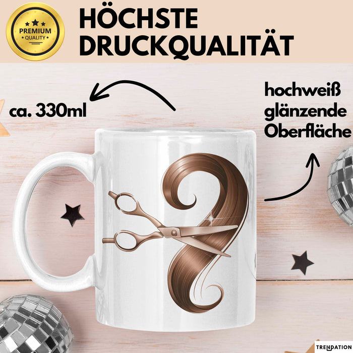 Friseur Tasse Geschenkidee für Haar Künstler Weiß Trendation