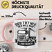 LKW Fahrer Geschenk Tasse Lastkraftwagen-Fahrer Geschenkidee Lustiger Spruch Kaffee-Becher Der Tut Nix Der Will Nur LKW Fahren Rosa Trendation