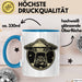 Waschbär Geschenk Tasse Ufo Alien Waschbär-Liebhaber Geschenkdidee Blau Trendation