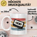 Retro Vintage Kassette Tasse Geschenk Lustige Geschenkidee Spruch Weiß Trendation