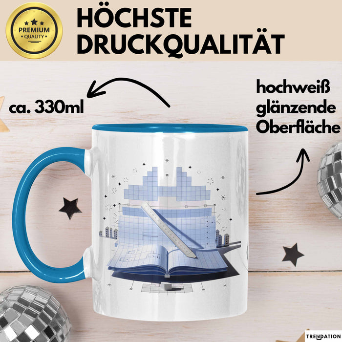 Architekt Tasse Geschenk Lustige Geschenkidee Spruch Für Design Denker Blau Trendation