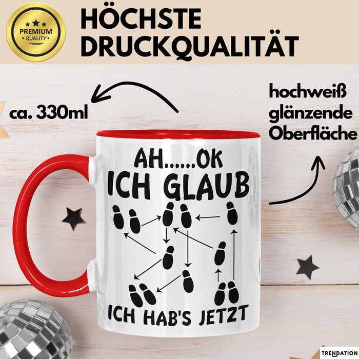 Tanzlehrer Tasse Geschenk Ah Ok Ich Glaub Ich Habs Jetzt Tanzen Tänzer Geschenkidee Rot Trendation