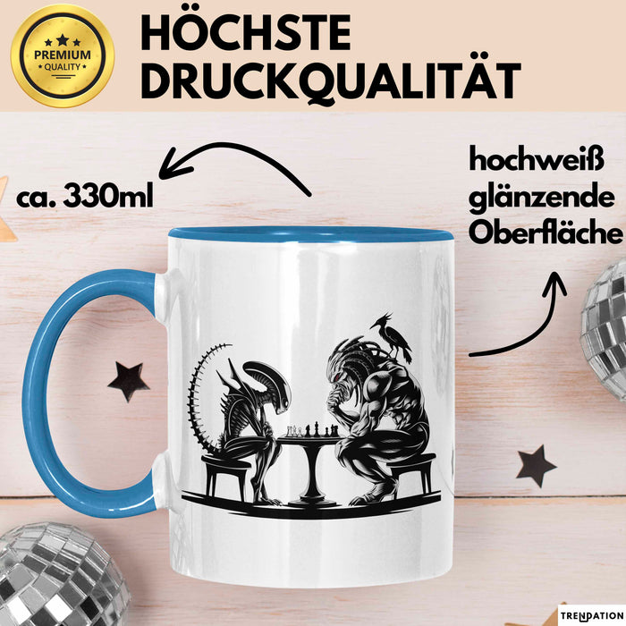 Alien vs. Predator Tasse Geschenk Lustige Geschenkidee Blau Trendation