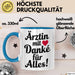 Arzt Tasse Geschenk Lustige Geschenkidee Spruch Ärztin Mit Danke Für Alles Blau Trendation