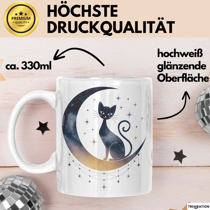 Katzenliebhaber Tasse Geschenkidee Katzenfan Lustiger Spruch Geschenkidee Lustig Weiß Trendation