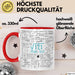 Wurzel aus 121 Tasse Geschenk Mathe Fan 11. Geburtstag Humorvoll Rot Trendation