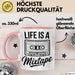 Retro Kassette Mixtape Tasse Geschenk Lustige Geschenkidee Spruch Das Leben Ist Ein Mixtape Rosa Trendation