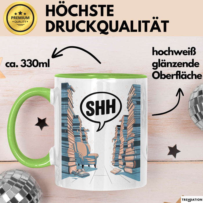 Bibliothekar Tasse Geschenk Lustige Geschenkidee Spruch Für Buch Hüter Grün Trendation