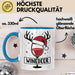 Rotwein-Trinker Tasse Geschenk Weindeer Weihnachten Geschenkidee Für Rot-Weintrinker Kaffee-Becher Blau Trendation