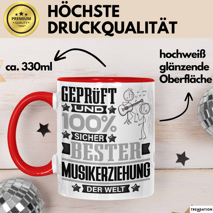 Musikerziehung Geschenk Lustiger Spruch für Musikerziehung Geschenkidee Bester Musikerziehung Der Welt Rot Trendation