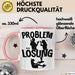 VR Gamer Tasse Geschenk für Gamer Zocker Männer Geschenkidee Problem und Lösung Zocken Rosa Trendation