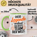 Büro Arbeit Kollege Tasse Becher Geschenk Lustige Geschenkidee Spruch Diese Legende Verlässt Das Beste Team Der Welt Grün Trendation