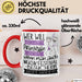 Musikfestival-Besucherin Tasse Geschenk Spruch Wer Will Schon Prinzessin Sein Wenn Man Auch Musikfestival-Besucherin Sein Kann Rot Trendation