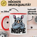Nashorn Tasse Geschenk Lustige Geschenkidee Spruch Nö Rot Trendation