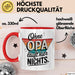 Opa Großvater Tasse Becher Geschenk Lustige Geschenkidee Spruch Ohne Opa Läuft Hier Nichts Rot Trendation