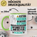 Kung-Fu-Meister Geschenk Tasse Lustiger Spruch Erheben Sie Sich Der Kung-Fu-Meister Betritt den Raum Grün Trendation