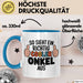 Onkel Nichte Neffe Tasse Geschenk Lustige Geschenkidee Spruch So Sieht Ein Richtig Cooler Onkel Aus Blau Trendation
