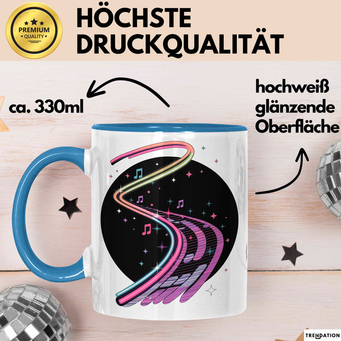 Raver Tasse Geschenkidee für EDM und Tanzflächen Fans Blau Trendation