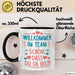 Office Arbeitskollege Tasse Geschenk Lustige Geschenkidee Spruch Willkommen Im Team Schön Dass Du Da Bist Trendation