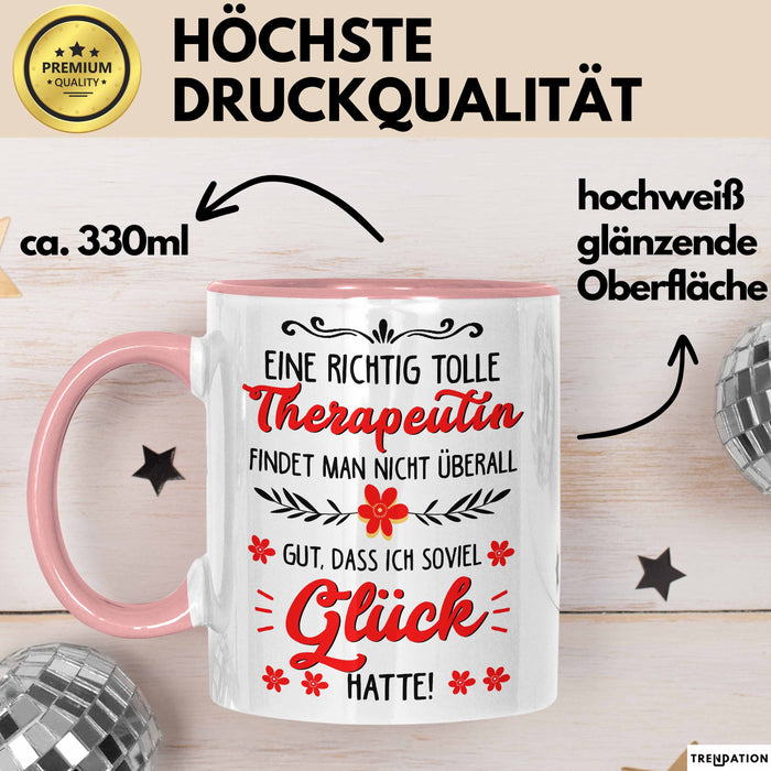 Physiotherapeut Physiotherapie Tasse Geschenk Lustige Geschenkidee Spruch Eine Richtig Tolle Therapeutin Findet Man Nicht Überall Rosa Trendation