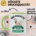 Ziegenbauer Ziegen Tier Tasse Geschenk Lustige Geschenkidee Spruch Mir Reichts Ich Gehe Zu Meinen Ziegen Grün Trendation