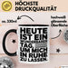 Sarkasmus Sarkastisch Tasse Geschenk Lustige Geschenkidee Heute Ist Ein Wunderbarer Tag um mich in ruhe zu lassen Schwarz Trendation