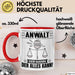 Anwalt Tasse Geschenk für Anwalt Der Mann Der Alles Kann Geschenkidee zum Geburtstag Rot Trendation