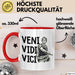 Lateinlehrer Unterricht Tasse Geschenk Lustige Geschenkidee Spruch Veni Vidi Vici Rot Trendation