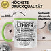 Unterricht Lehrer Wertschätzung Tasse Geschenk Lustige Geschenkidee Spruch Einen Wirklich Guten Lehrer Zu Finden Ist Schwierig Grün Trendation