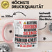 Parkour-Athlet Geschenk Tasse Lustiger Spruch Erheben Sie Sich Der Parkour-Athlet Betritt den Raum Rosa Trendation