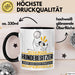 Hundebesitzer Geschenk Tasse Ich Bin Hundebesitzer Aber Sag Doch Einfach Superheld Lustige Geschenkdiee für Hundebesitzer Kaffee-Becher Schwarz Trendation
