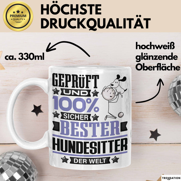 Hundesitter Geschenk Lustiger Spruch für Hundesitter Geschenkidee Bester Hundesitter Der Welt Weiß Trendation