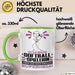 Softballspielerin Geschenk Tasse Ich Bin Softballspielerin Aber Sag Doch Einfach Superheld Lustige Geschenkdiee für Softballspielerin Kaffee-Becher Grün Trendation