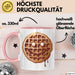 Waffel Liebhaber Tasse Geschenkidee für Sirup Fan Frühstück Rosa Trendation