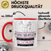 Pferdetherapeutin Weil Es Keinen Schöneren Beruf Gibt Tasse Geschenk für Eine Pferdetherapeutin Lustig Rot Trendation