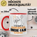 Indie-Fan Geschenk Tasse So Gut Kann Nur Ein Indie-Fan Aussehen Geschenkidee Kaffee-Becher Rot Trendation